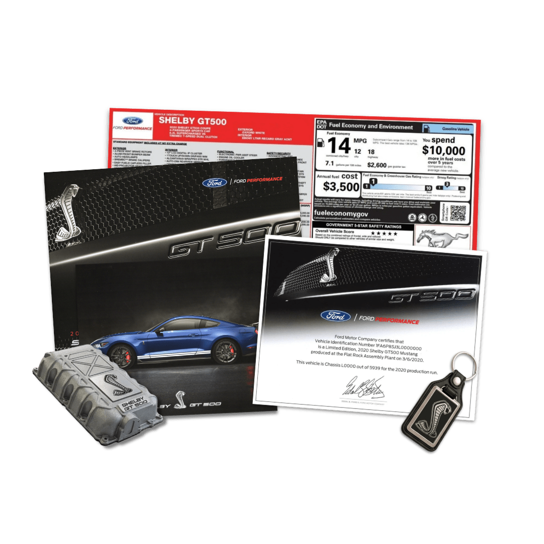 2020 - 2022 Shelby GT500 Certificate Package - Ford Show Parts